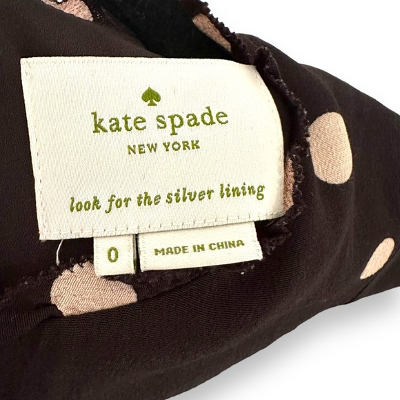 Kate Spade Black & White Dizzy Polka Dot Shift Mini Dress Size 0 - Picture 11 of 13